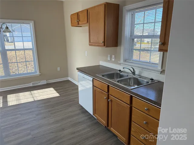 a kitchen that has a sink and a window