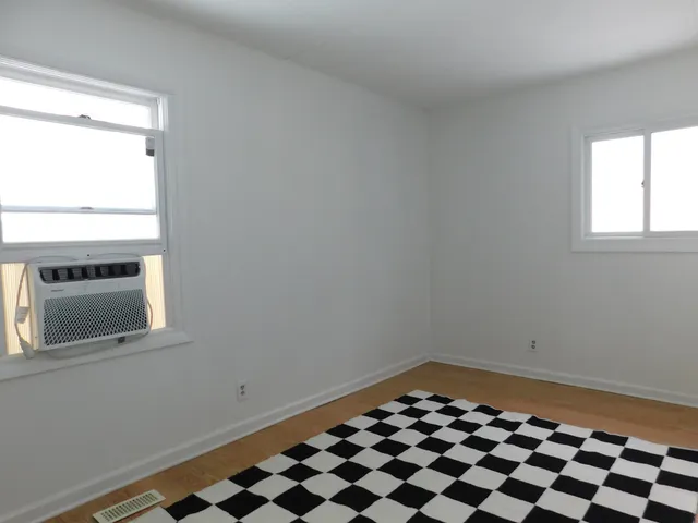 a bathroom with a window