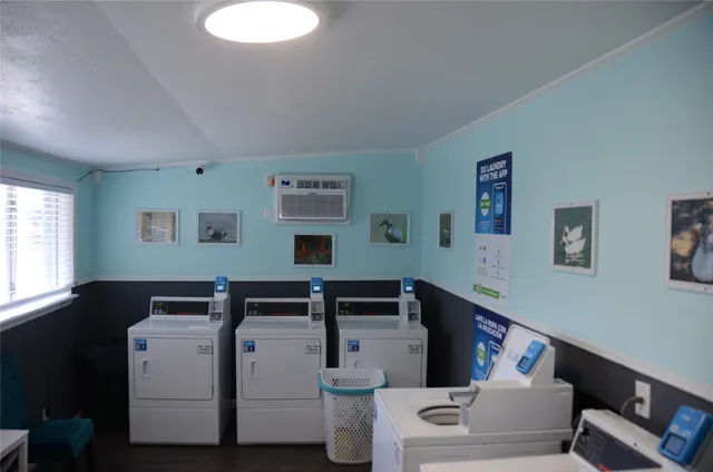 a workspace with furniture and window