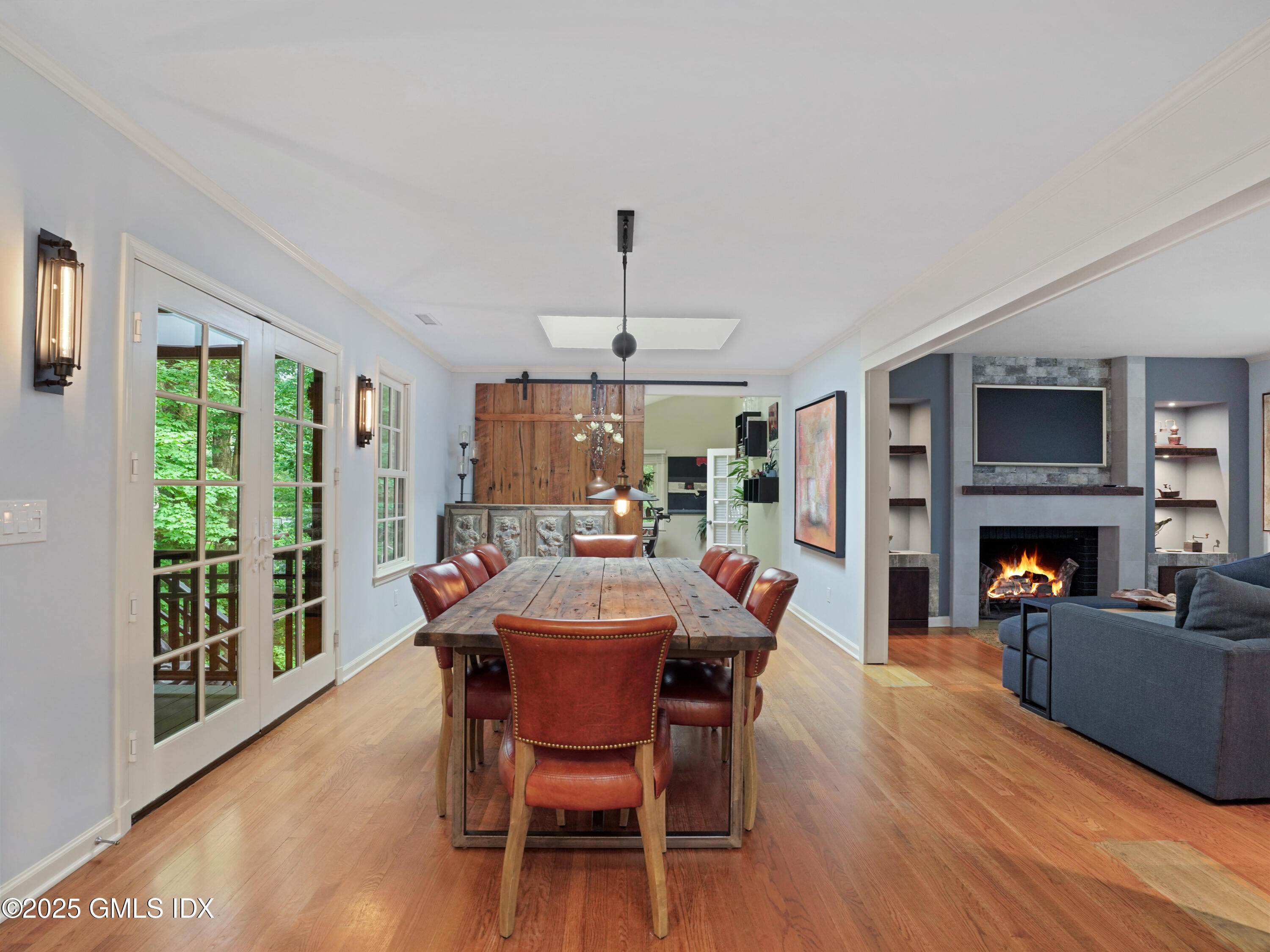 25 Jeffrey Road Greenwich, CT 06830 - Photo 5 of 35 a view of a dining room with furniture window and wooden floor