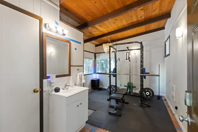 a view of outdoor space and deck