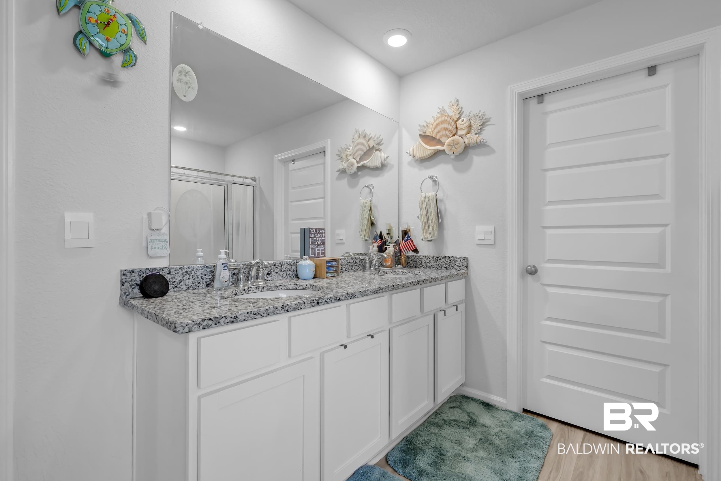 24271 Ringneck Loop Elberta, AL 36530 - Photo 24 of 44 Double vanity featuring a granite countertop with dual undermount sinks and chrome fixtures
