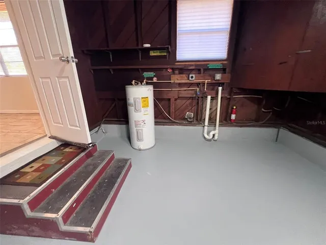 a view of water heater room