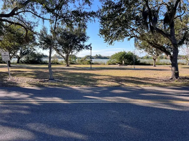 a view of an ocean and trees
