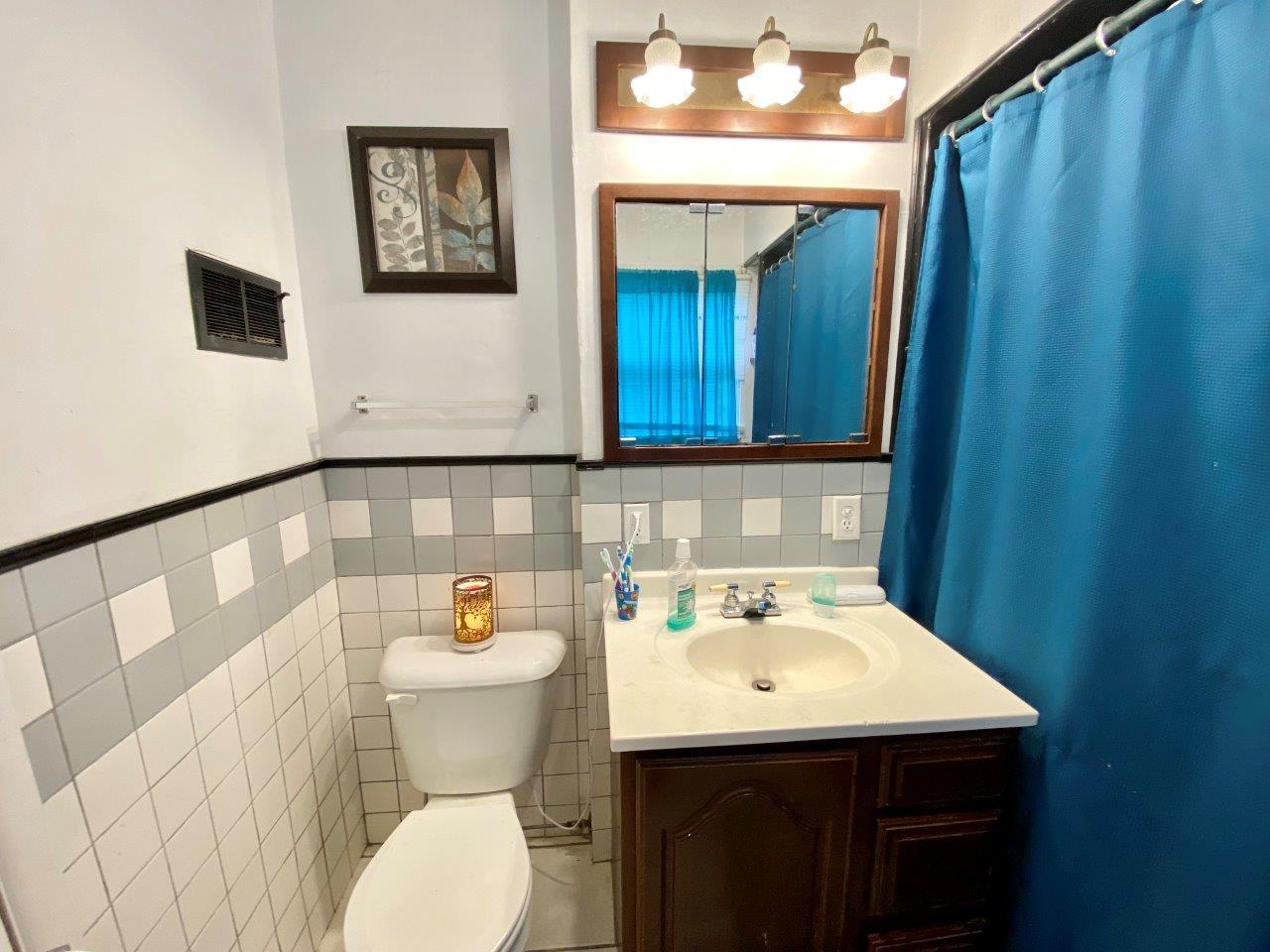 703 East Larue Street Streator, IL 61364 - Photo 20 of 38 a bathroom with a sink a toilet and mirror