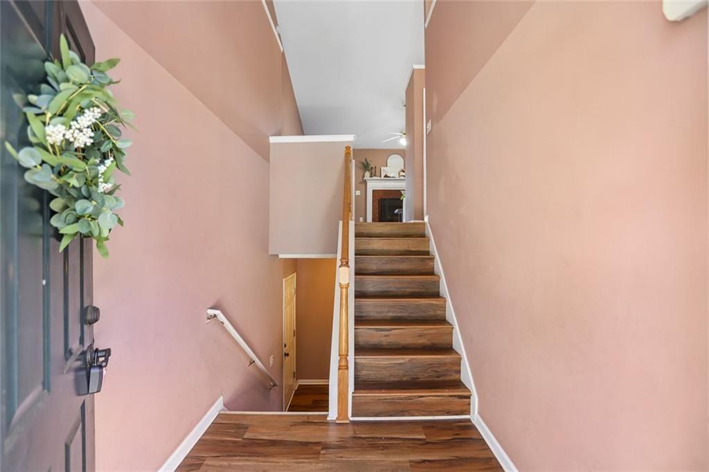 9720 Poole Road Villa Rica, GA 30180 - Photo 25 of 40 a view of entryway with wooden floor