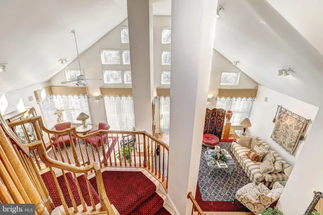 a view of a livingroom with furniture and a living room