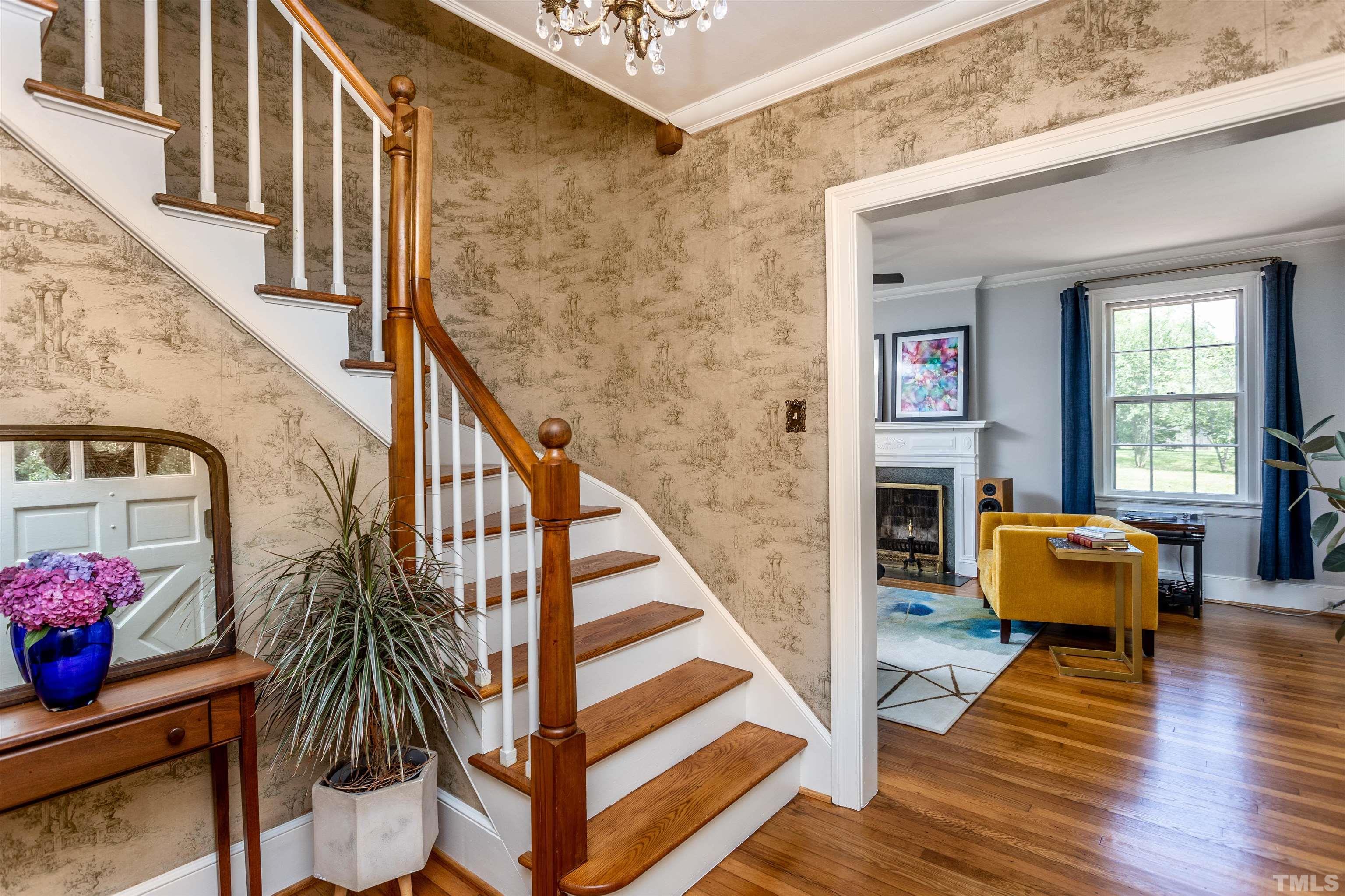2019 New Bern Avenue Raleigh, NC 27610 - Photo 7 of 37 a view of entryway and hall with wooden floor