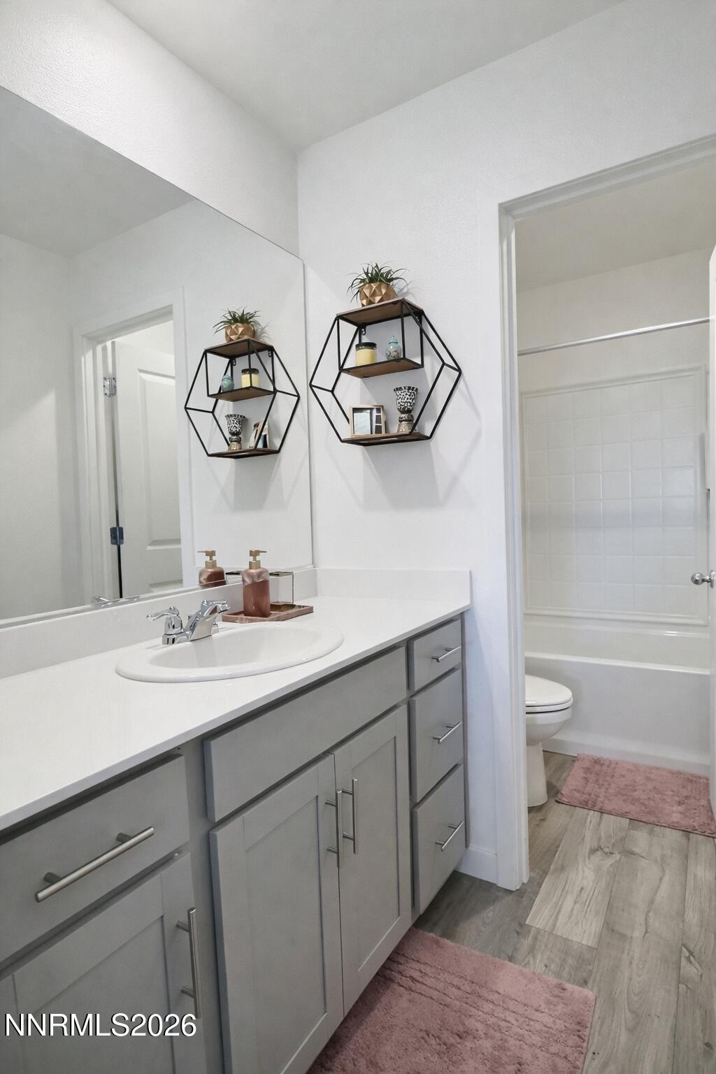 641 Pleasant Vista Drive Reno, NV 89506 - Photo 14 of 30 a bathroom with a toilet a sink and mirror