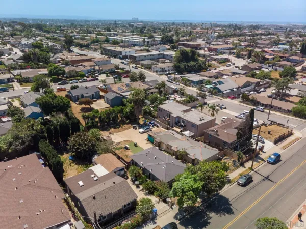 an aerial view of multiple house