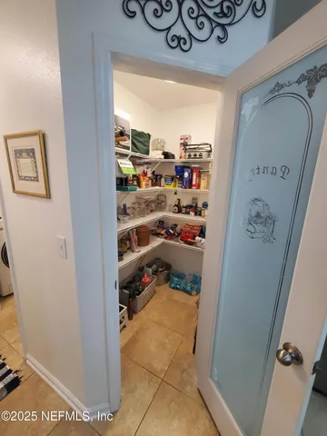 a view of a closet area