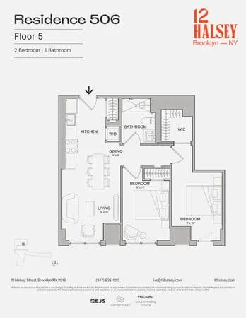 $5,195 | 12 Halsey Street, Unit 506 | Bedford-Stuyvesant