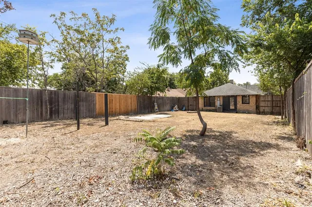 a backyard of a house