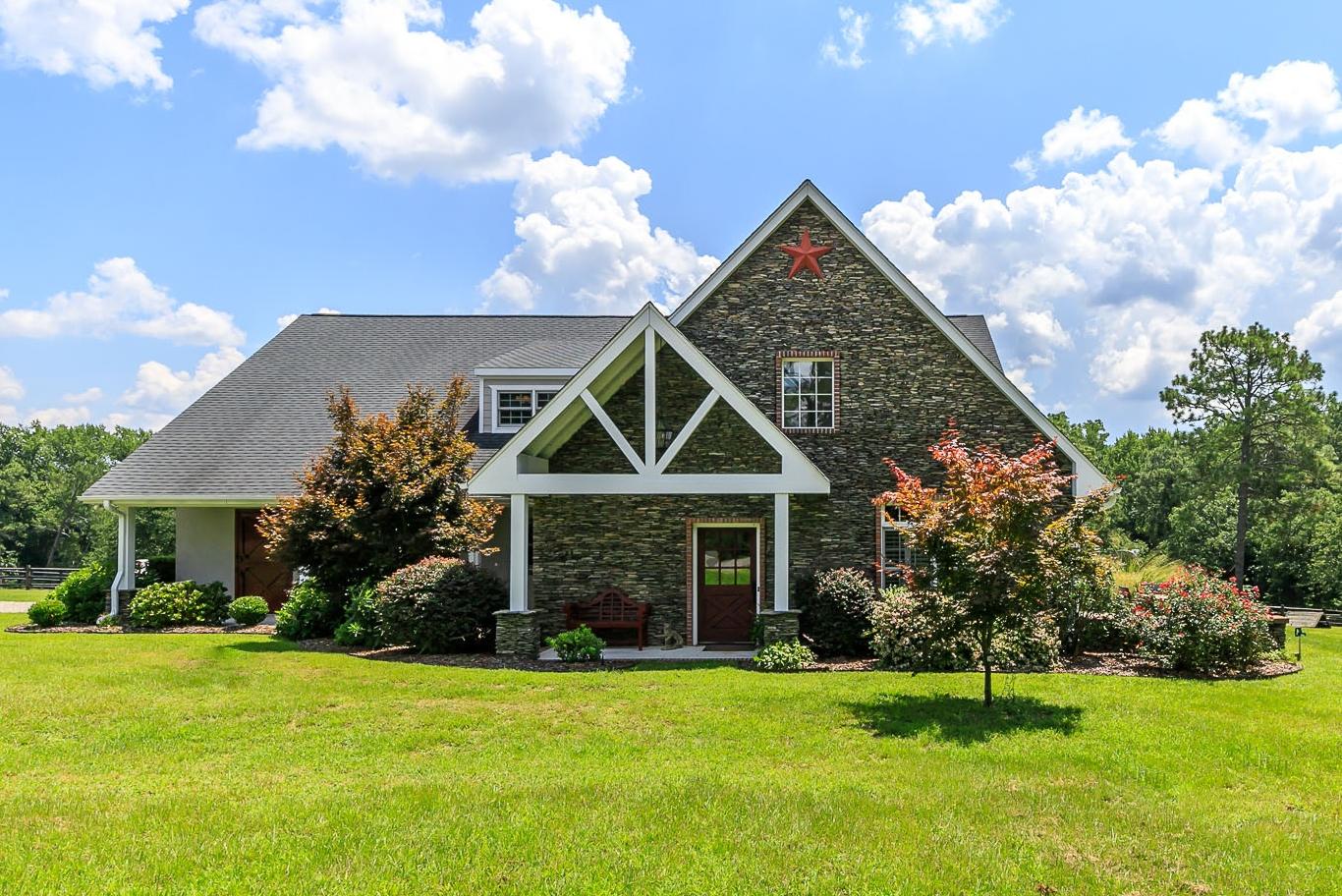 949 Sheldon Road Southern Pines, NC 28387 - Photo 3 of 40 Front of Farm with Stacked Stone Siding