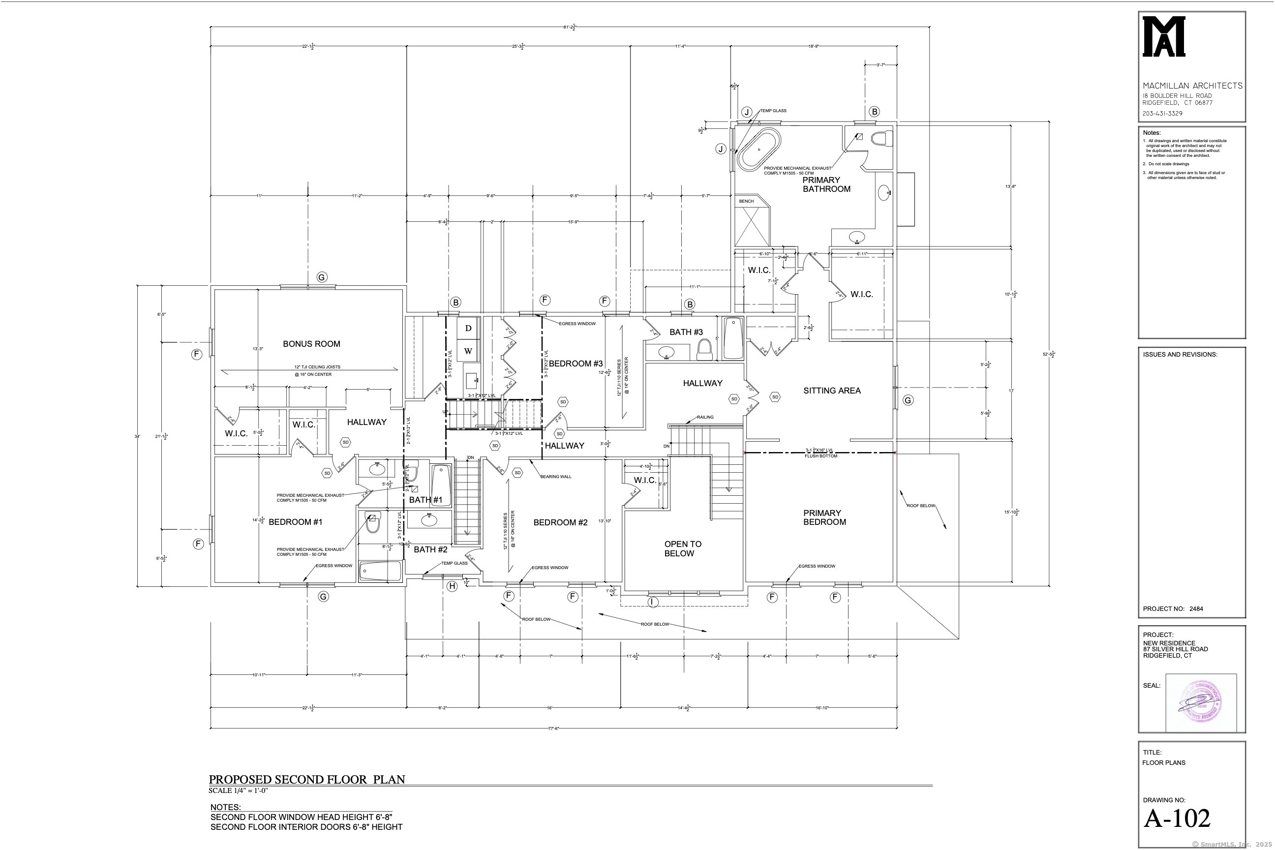 87 Silver Hill Road Ridgefield, CT 06877 - Photo 3 of 4 Proposed Second Floor Plan