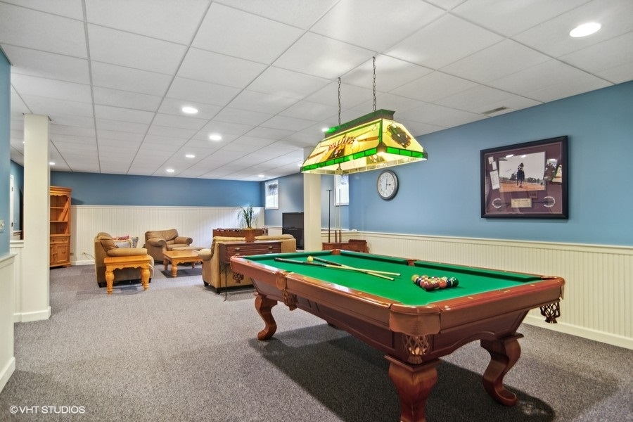 433 Signal Hill Road North Barrington, IL 60010 - Photo 26 of 44 a room with pool table and paintings on the wall