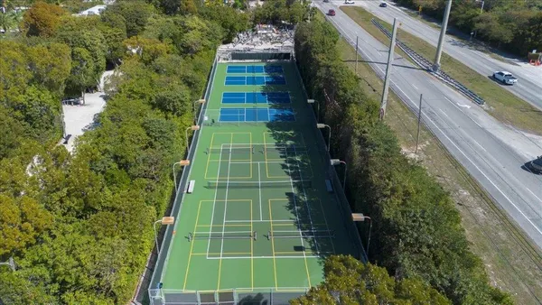 an aerial view of multiple house
