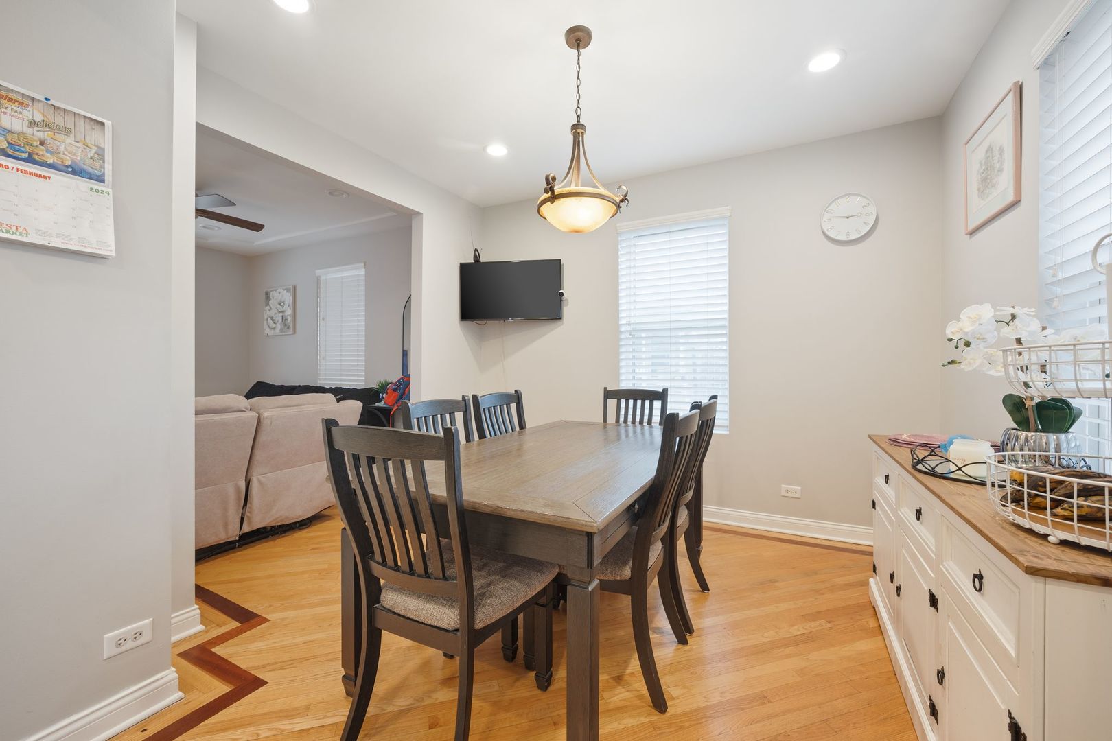 439 Park Street Elgin, IL 60120 - Photo 5 of 20 a view of a dining room with furniture and wooden floor