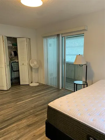 a view of a kitchen with a window