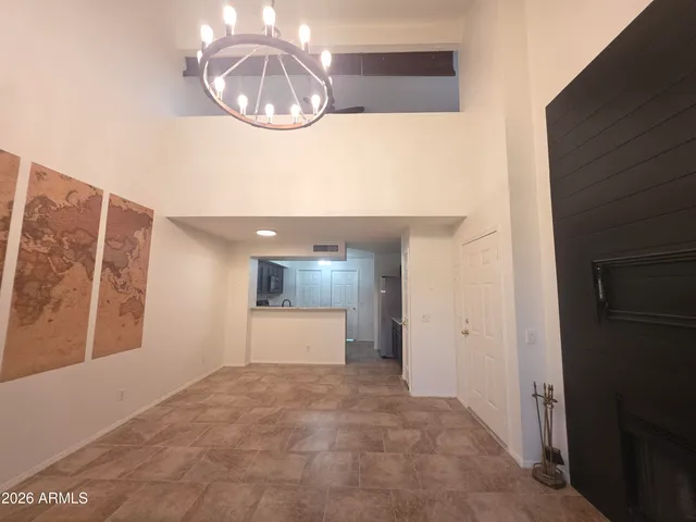 a view of a livingroom with wooden floor