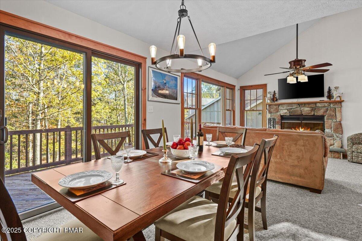 182 Upper Deer Valley Road Tannersville, PA 18372 - Photo 9 of 40 a view of a dining room with furniture window and outside view