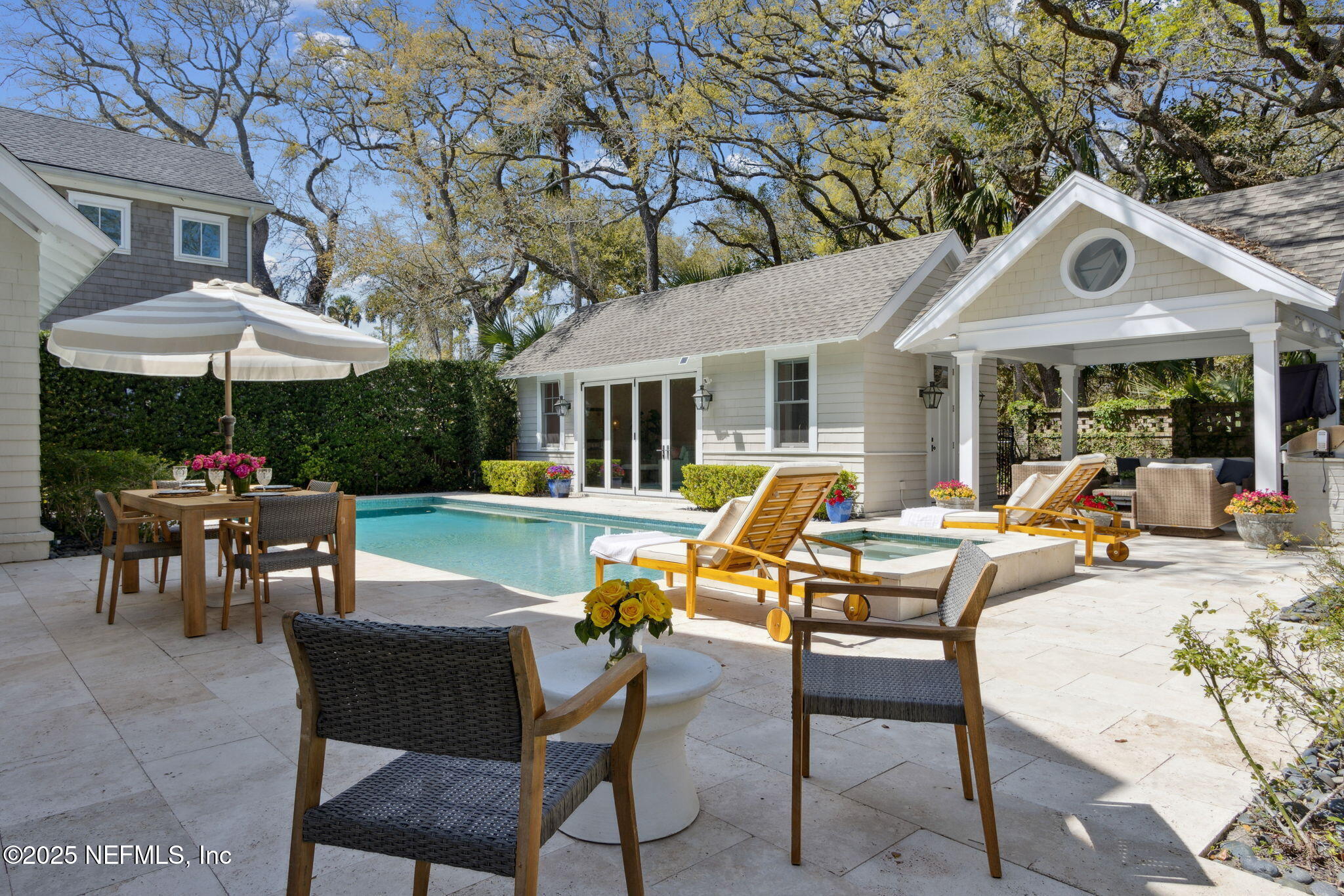 357 12th Street Atlantic Beach, FL 32233 - Photo 62 of 80 Spacious Travertine Pool Deck