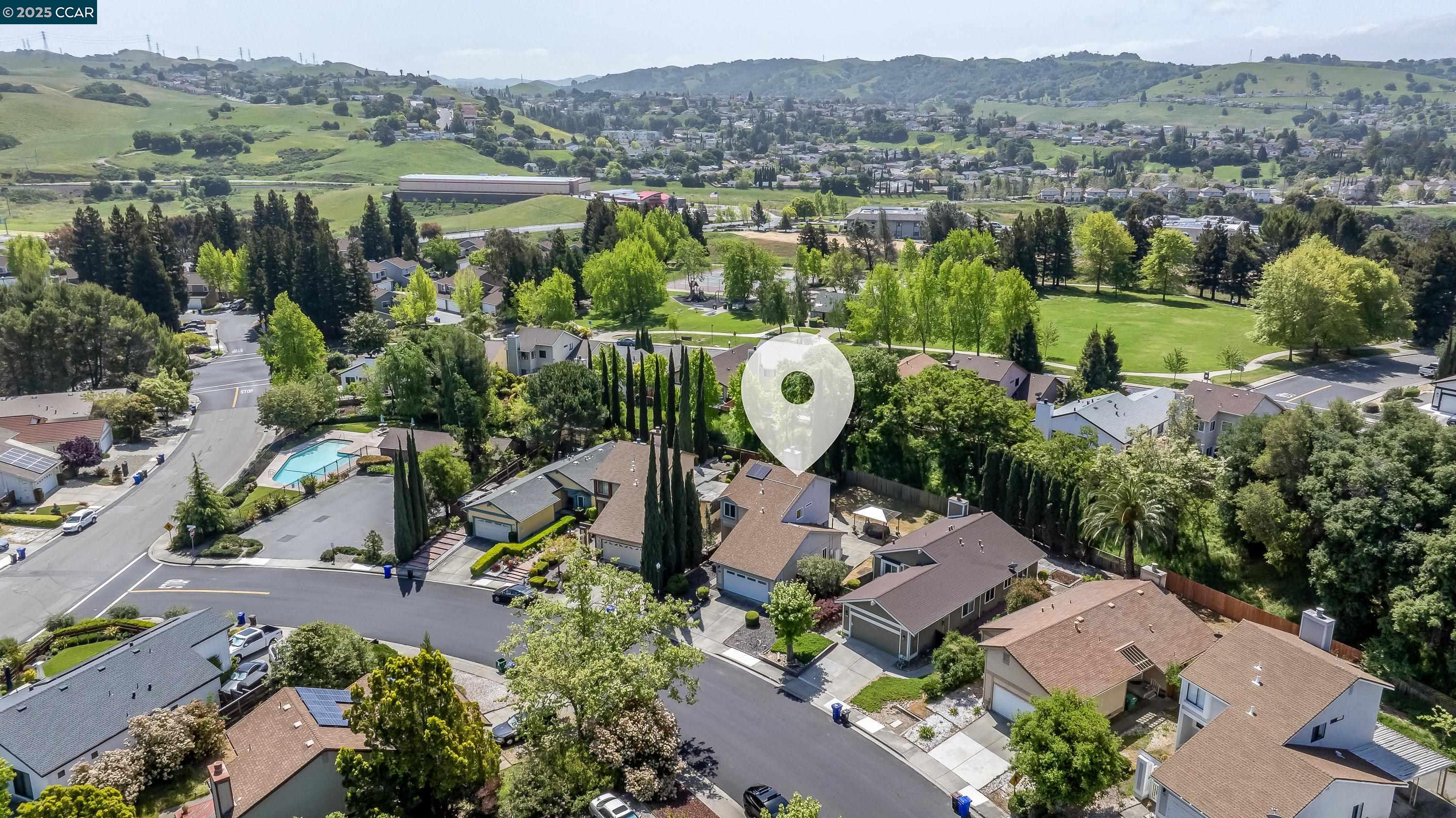 121 Brighton Street Hercules, CA 94547 - Photo 54 of 55 an aerial view of a house with a lake view