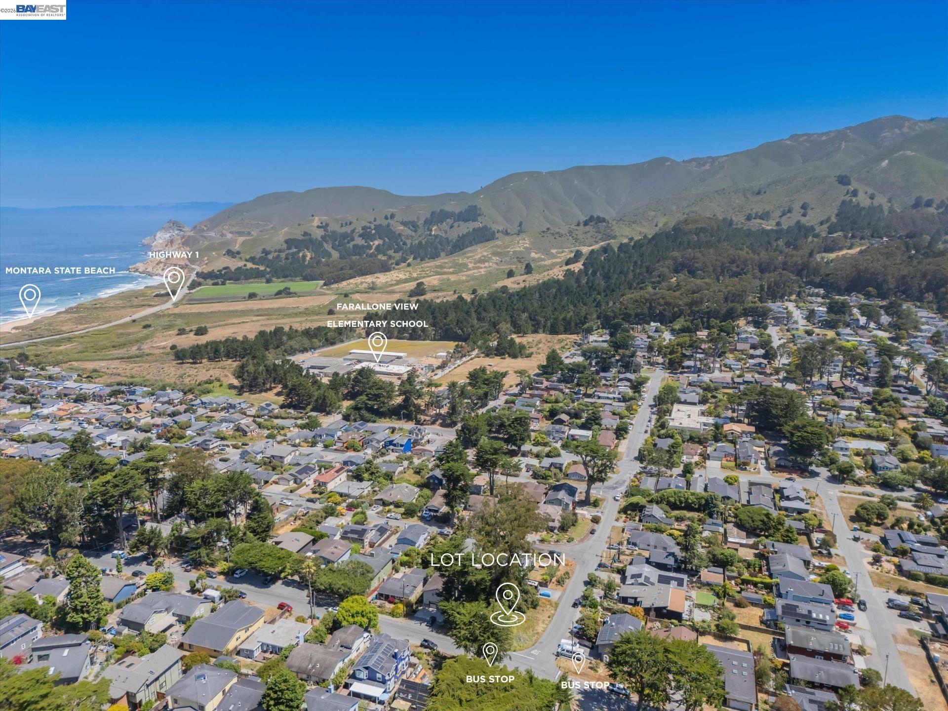 0 6th Street Montara, CA 94037 - Photo 6 of 11 a view of a city with mountains in the background