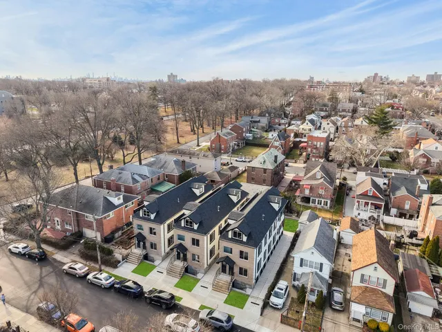 an aerial view of a city