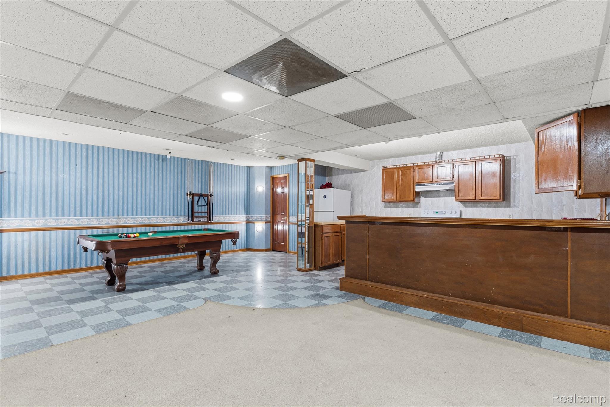 3432 South State Road Davison, MI 48423 - Photo 38 of 58 Game room featuring light floors, pool table, and a drop ceiling