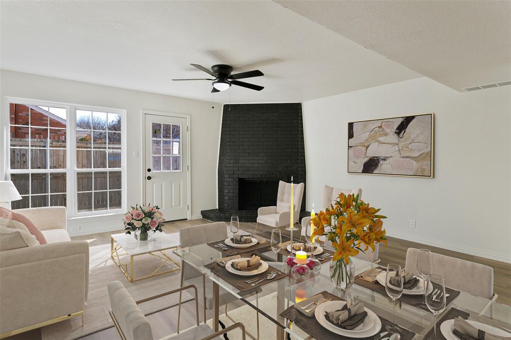 1099 Roaring Springs Road Fort Worth, TX 76114 - Photo 1 of 1 a living room with furniture and a fireplace