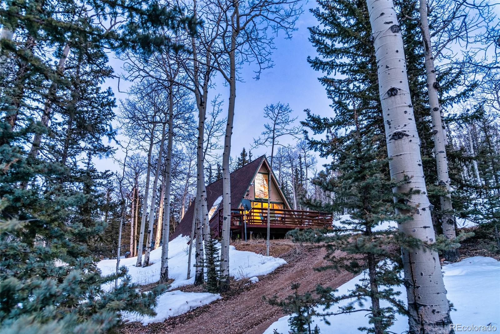 340 Wampum Lane Como, CO 80456 - Photo 5 of 35 a front view of house with swing and trees
