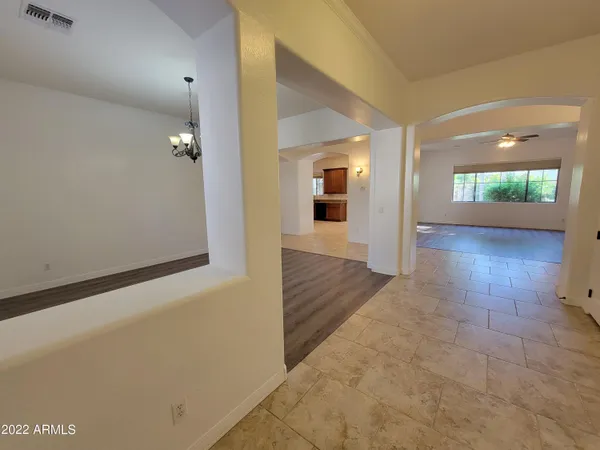 en empty room with window and stairs