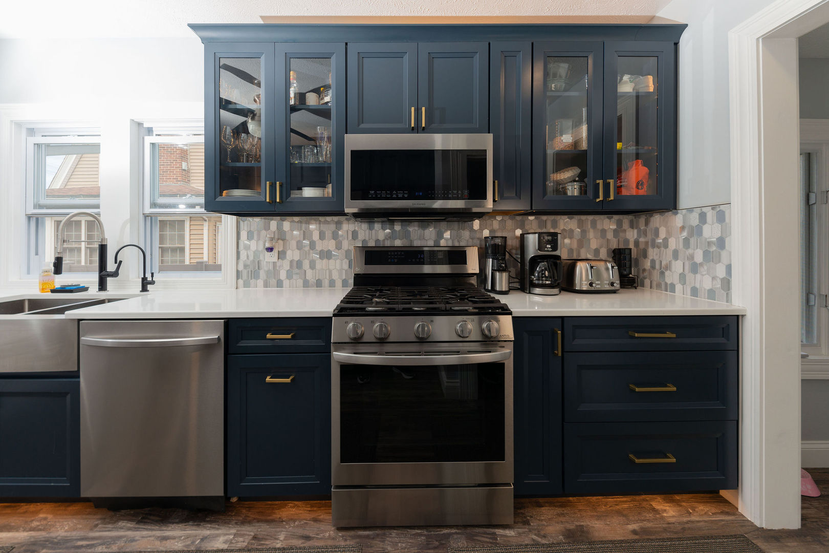 1719 Post Avenue Rockford, IL 61103 - Photo 19 of 52 a kitchen with stainless steel appliances granite countertop a stove and a microwave