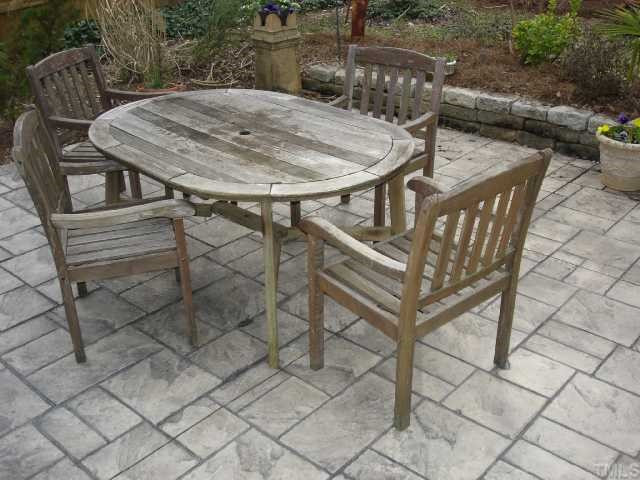 Massive stamped concrete patio!