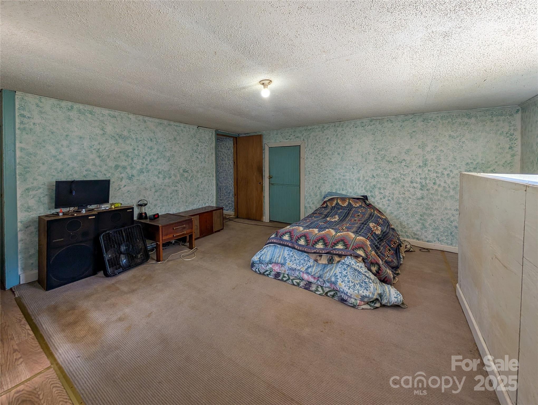 540 Pound Mill Branch Road Burnsville, NC 28714 - Photo 40 of 43 a bedroom with a bed and a television