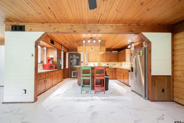 a view of a room with chairs