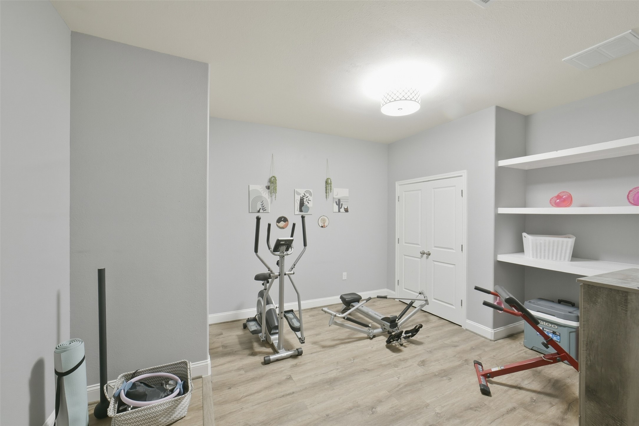 30014 Valley Terrace Drive Fulshear, TX 77406 - Photo 30 of 36 Bedroom #4 is a flex room and could be used as an additional study. There is a nice size closet and built-in shelves.