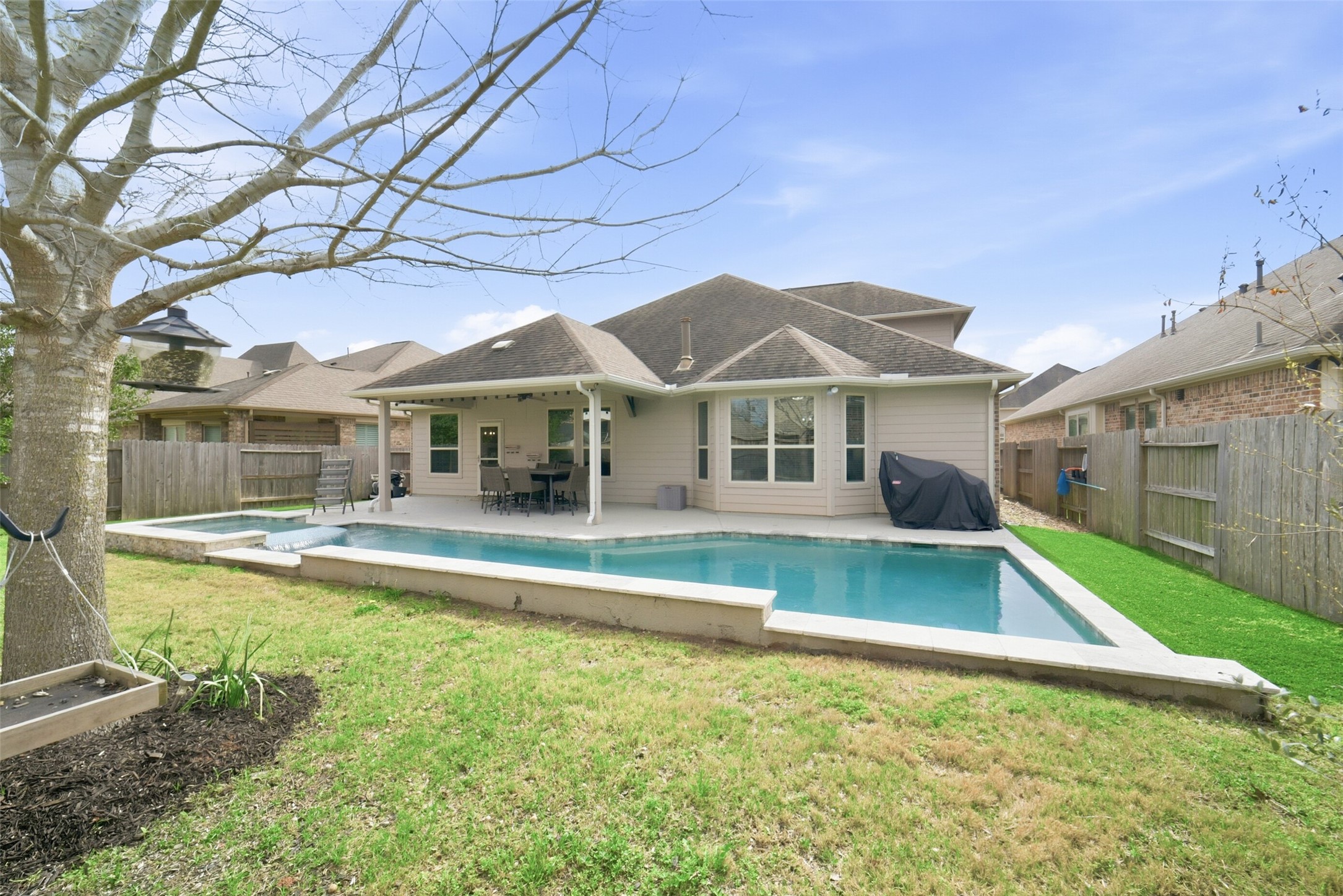 30014 Valley Terrace Drive Fulshear, TX 77406 - Photo 34 of 36 The pool was built in 2021 with non-slip concrete floors.
