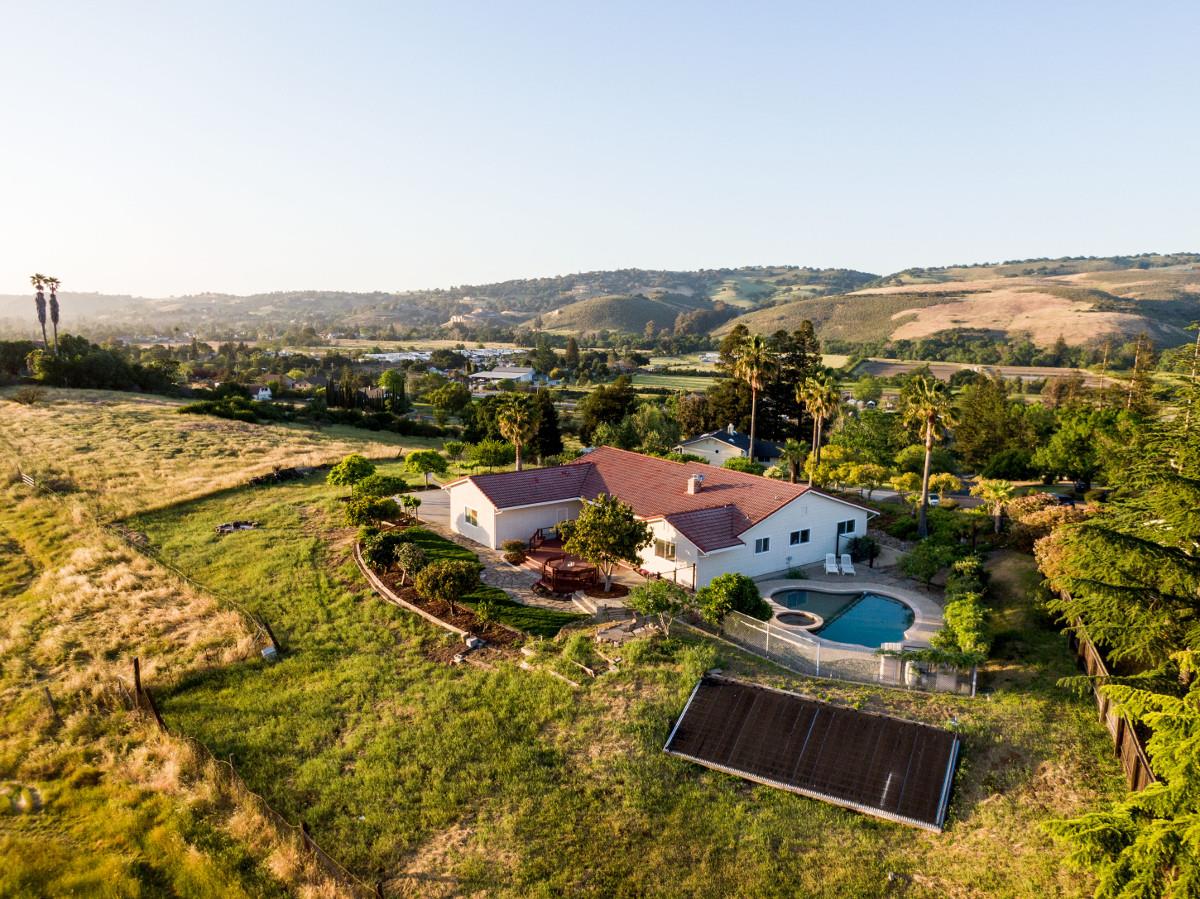 20421 Hunter's Hill Road San Jose, CA 95120 - Photo 49 of 50 an aerial view of a house with a ocean view