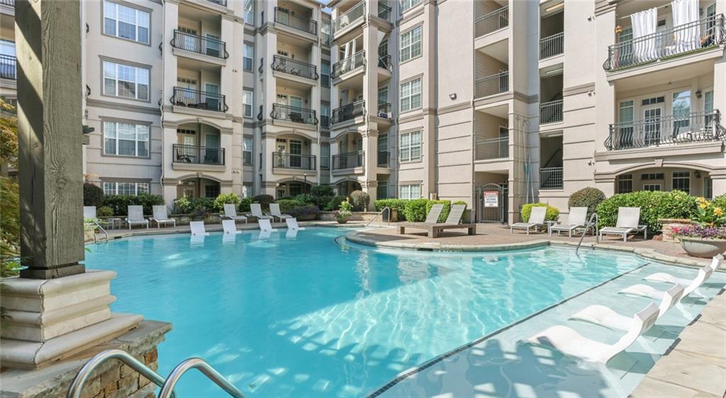 2910 Clairmont Road, Unit PLAN 6 Atlanta, GA 30329 - Photo 3 of 29 a view of pool with outdoor seating