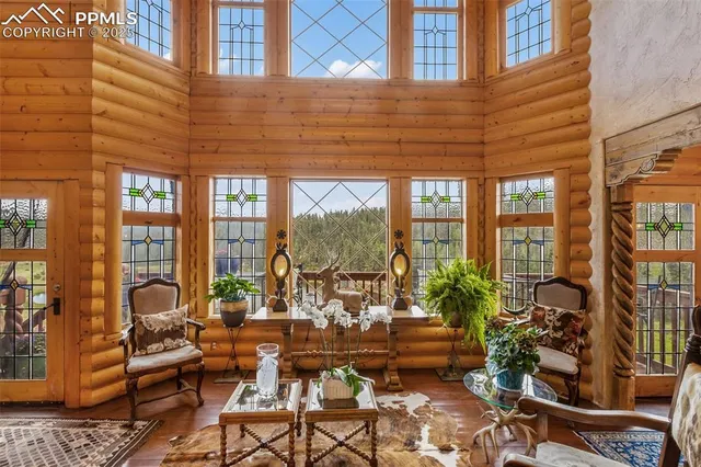 a view of balcony with couch