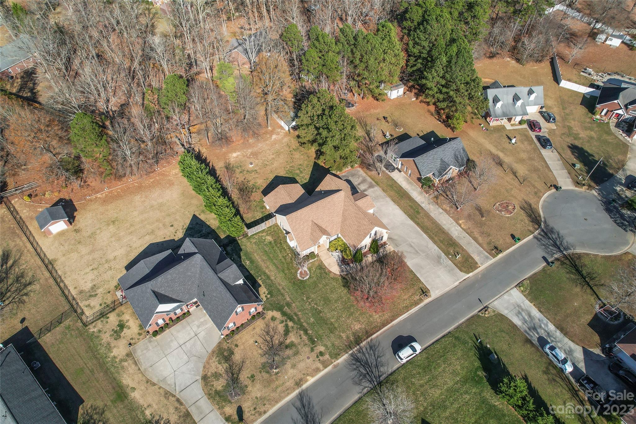 3205 McGee Lane Monroe, NC 28110 - Photo 6 of 34 an aerial view of a house with a yard