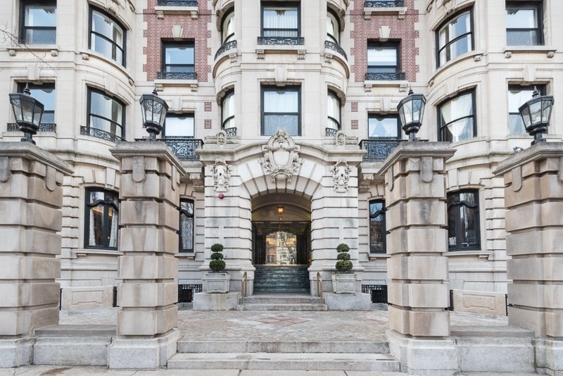 a front view of a building