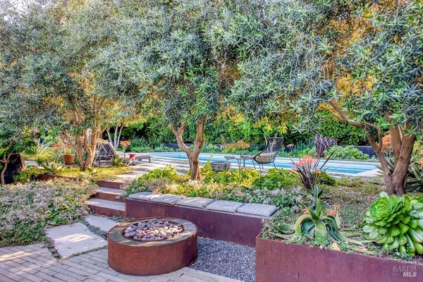 a view of outdoor space with seating area