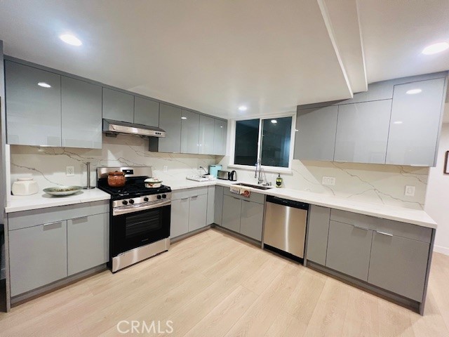 1135 Lockhaven Drive Brea, CA 92821 - Photo 17 of 35 a kitchen with stainless steel appliances granite countertop a sink stove and refrigerator