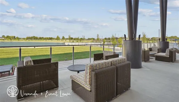 a view of outdoor space with seating