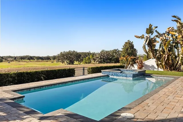 a view of a lake with a mountain in the background