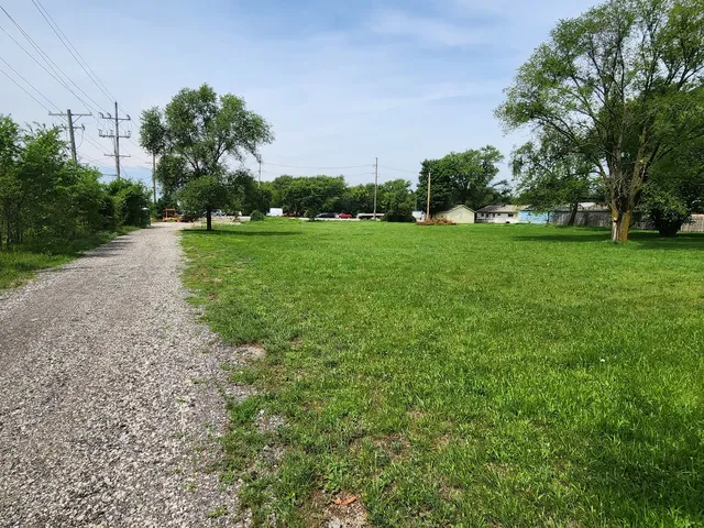 a view of a park with tree s