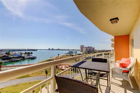 a view of a terrace with seating area